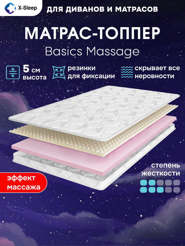 X-Sleep Матрас Basics Massage, Беспружинный, 180х200 см #1