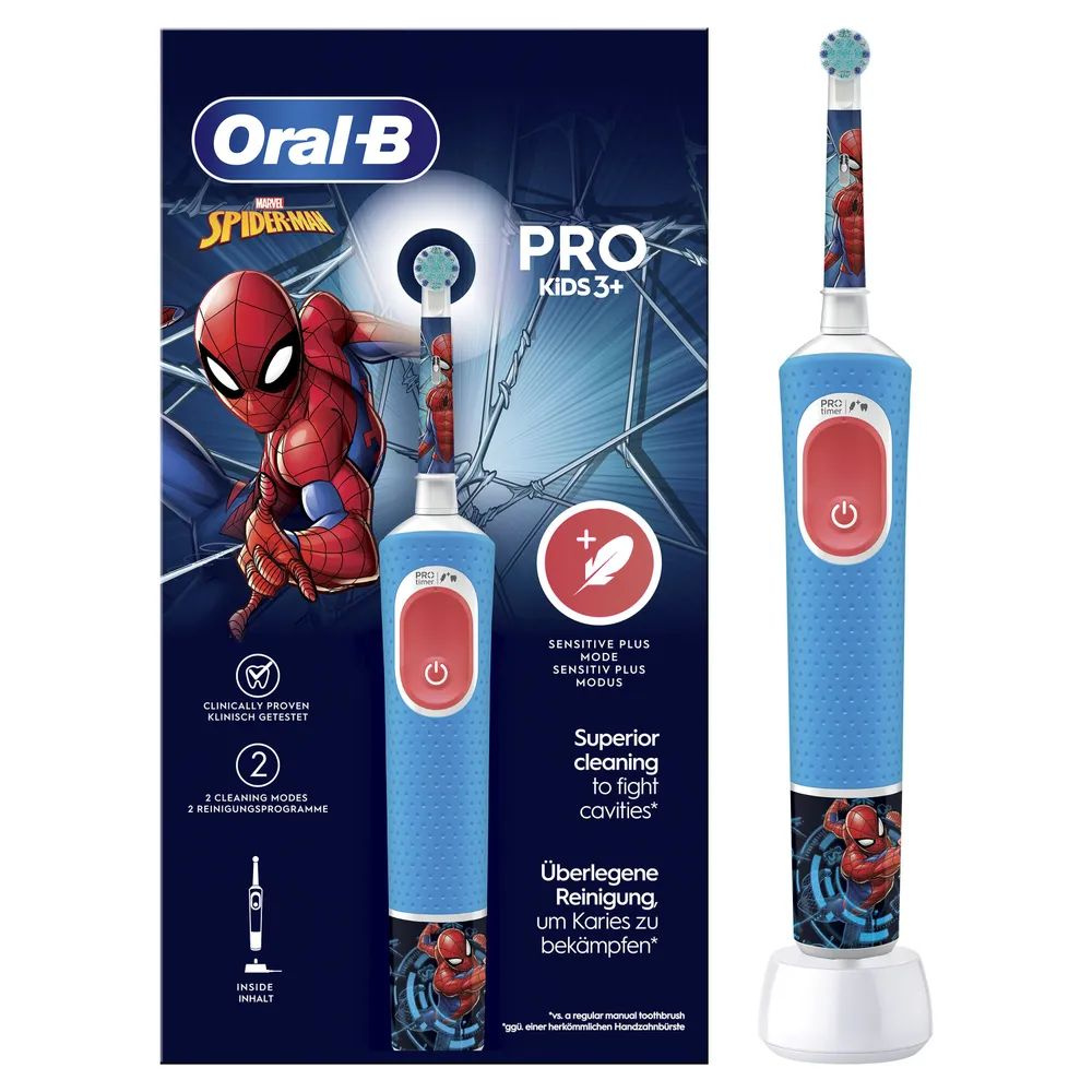 ORAL-B KIDS "ЧЕЛОВЕК-ПАУК". СОЗДАНЫ СПЕЦИАЛЬНО ДЛЯ ДЕТЕЙ