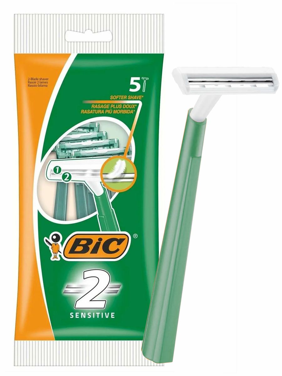 БритвамужскаяодноразоваяBIC2Sensitive5шт