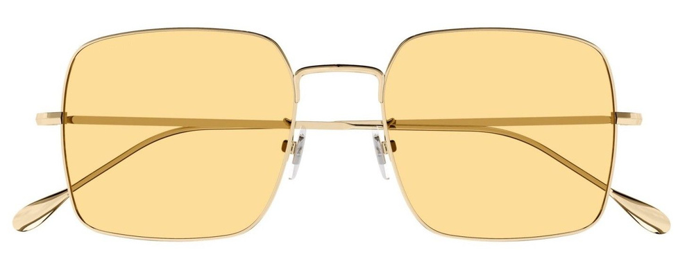 Мужские и женские солнцезащитные очки Gucci GG1184S 003, цвет: золотой, цвет линзы: желтый, квадратные, #1