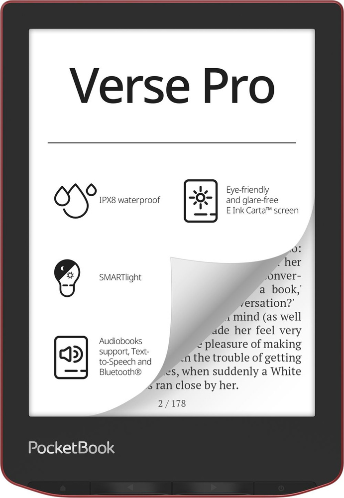 Электронная книга PocketBook 634 Verse Pro, Passion Red #1