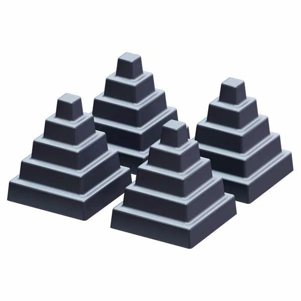 Комплект чугунных пирамид для каменки GFS (4 шт) #1