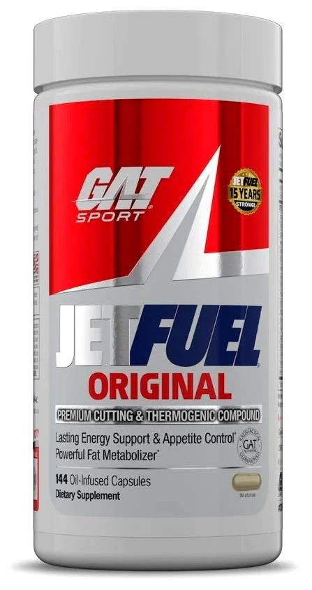 GAT Jet Fuel Original 144 Oil-Infused caps / Термогенный Жиросжигатель Премиум-класса 144 масляные капсулы #1
