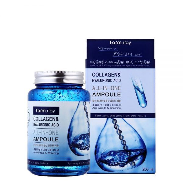 Ампульная сыворотка FarmStay Collagen & Hyaluronic Acid all-in-one ampoule 250мл #1