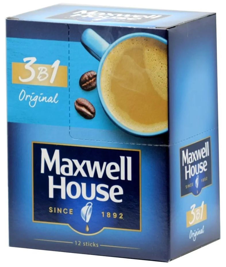 Кофейный напиток Maxwell House 3 в 1 (12 пакетиков в блоке) #1