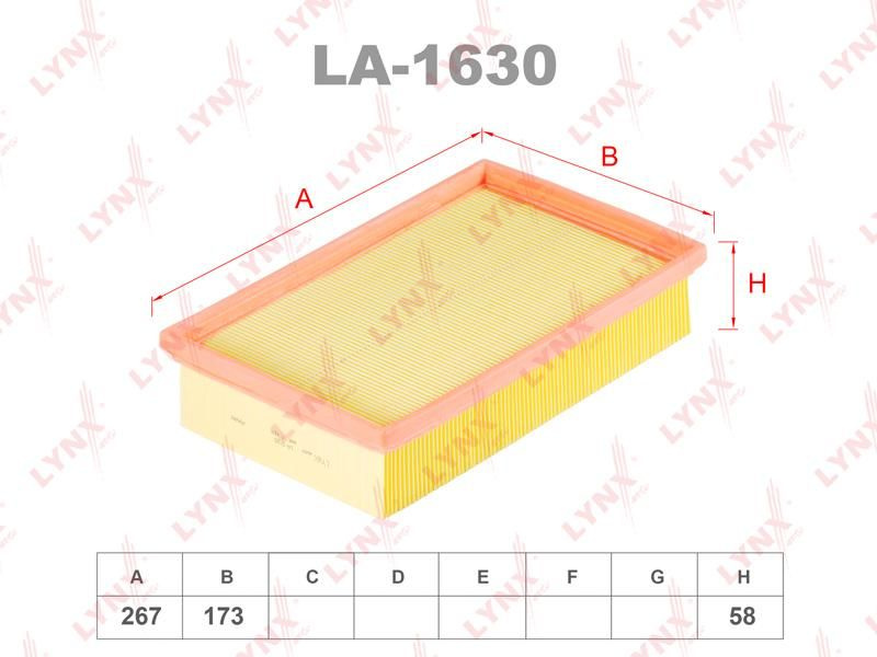 LYNXauto Фильтр воздушный арт. LA-1630 #1