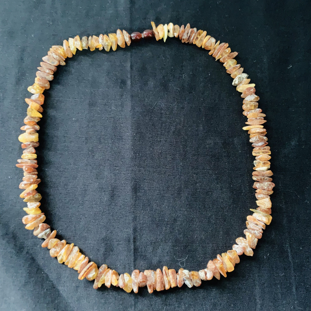 янтарное ожерелье (без шлифовки) #1