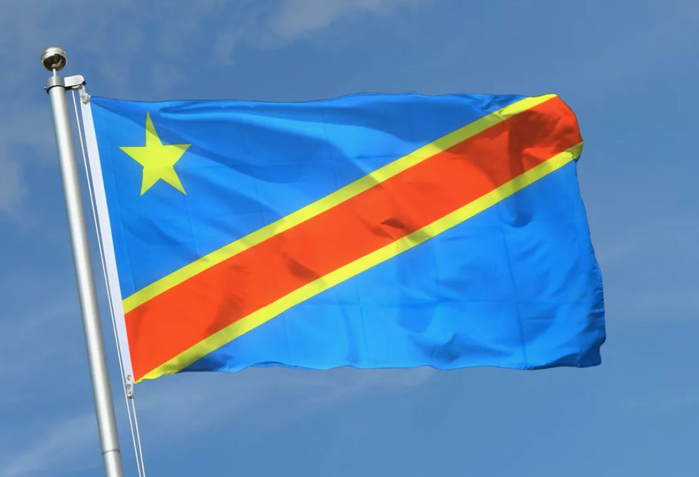 Флаг Демократической Республики Конго 80х120 см с люверсами  #1