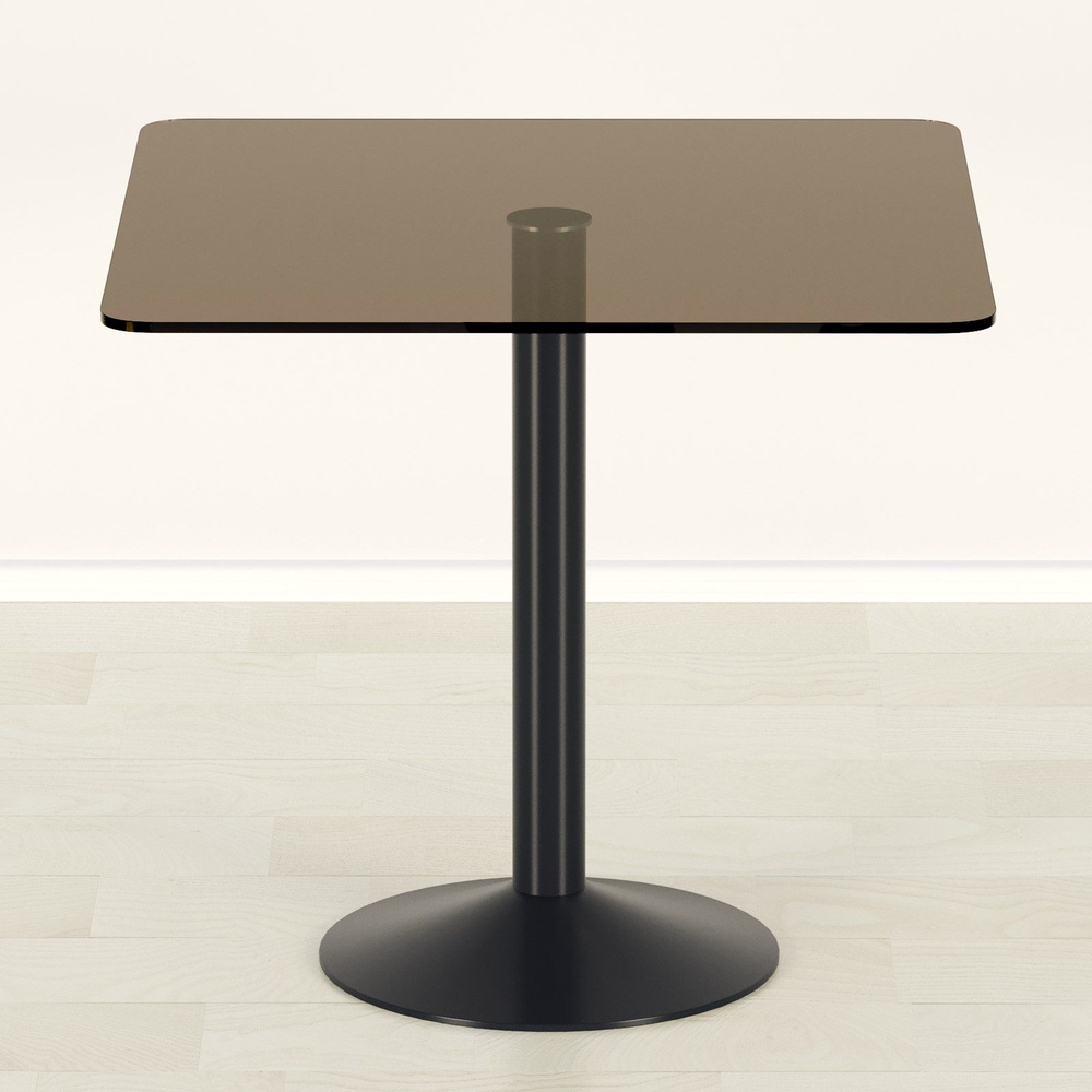 Стеклянный стол Троя-10 бронза/черный (900х600) #1