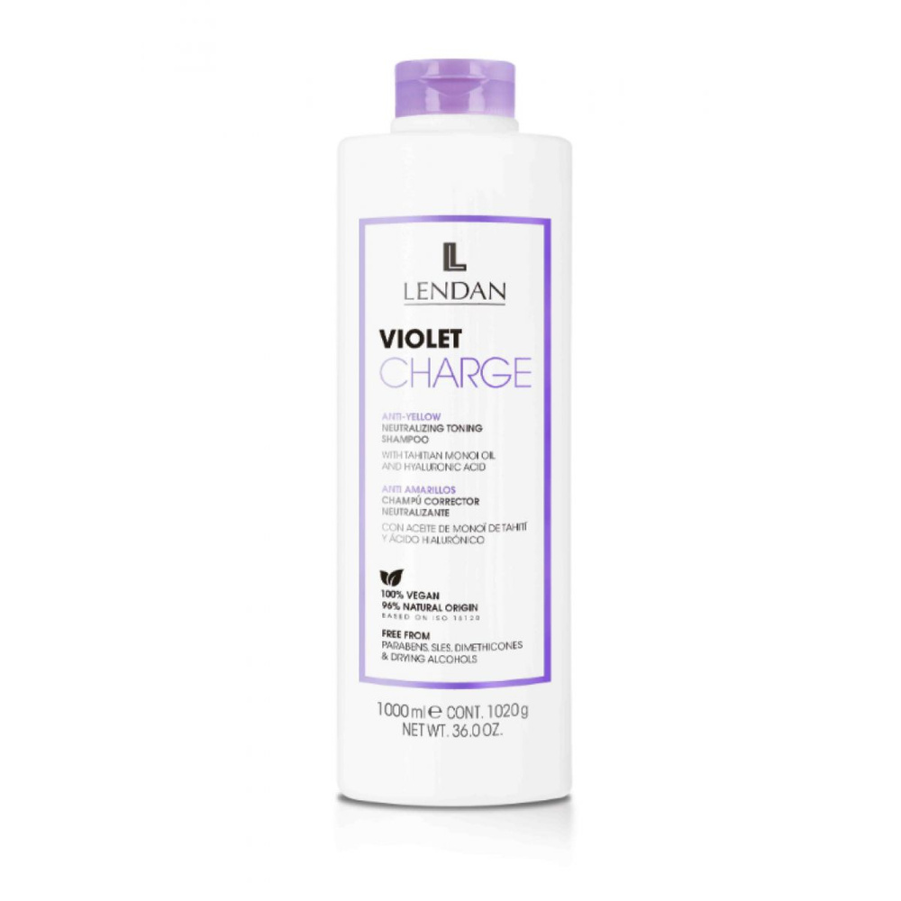 LENDAN Тонирующий шампунь с фиолетовым зарядом против желтизны 1000 мл - Violet Charge Shampoo  #1