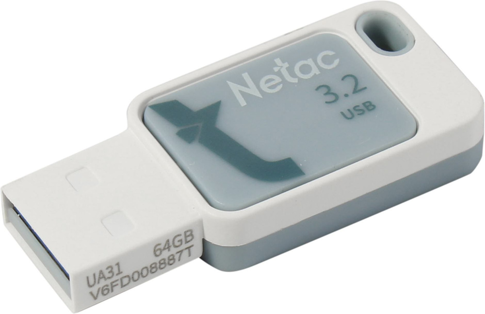 USB-флеш-накопитель Flash Card USB 3.2 64GB Netac UA31 64 ГБ, черный #1