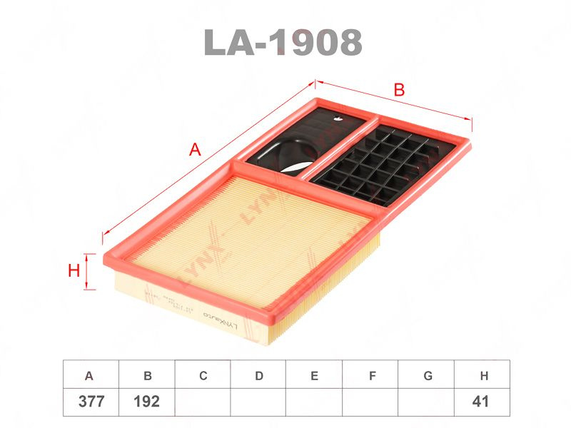 Lynx LA-1908 Фильтр воздушный VAG GOLF V (2003-2009) #1