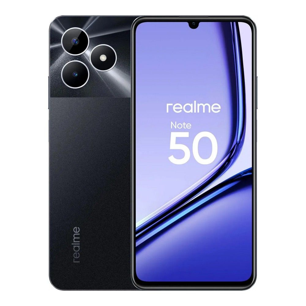 realme Смартфон Note 50 Ростест (EAC) 4/128 ГБ, черный #1