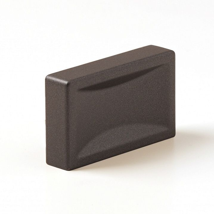 Ручка-кнопка мебельная прямоугольная JET Proline 11, м.ц. 32 мм, алюминий, цвет графит - 1 шт.  #1