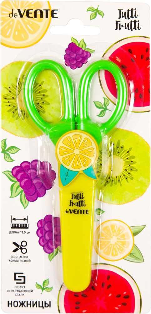 Ножницы детские Tutti-Frutti. Lemon, 13,5 см #1
