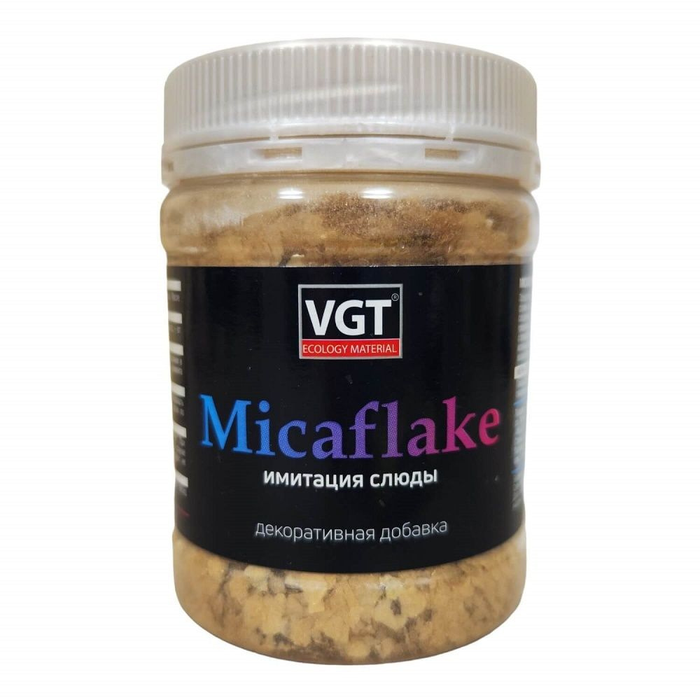 Добавка декоративная с имитацией слюды VGT Micaflake (90гр) серебристо-белый 2000 мкм  #1