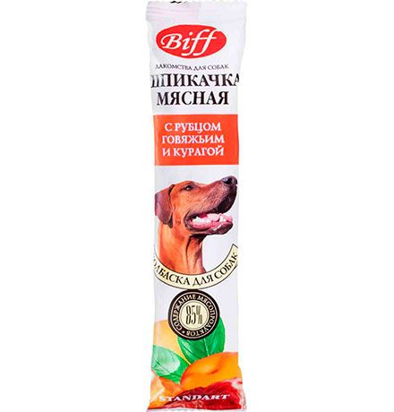 Titbit Biff / Лакомство Титбит для собак Мясная кпикачка с Рубцом говяжьим и курагой, 50г  #1