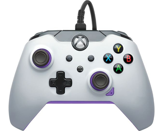 Геймпад проводной PDP Wired Controller (Kinetic White) для Xbox One/Series/PC (012-WPR)  #1