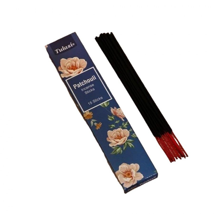 Tulasi PATCHOULI Incense Sticks, Sarathi (Туласи ПАЧУЛИ благовония палочки, Саратхи), 15 палочек.  #1