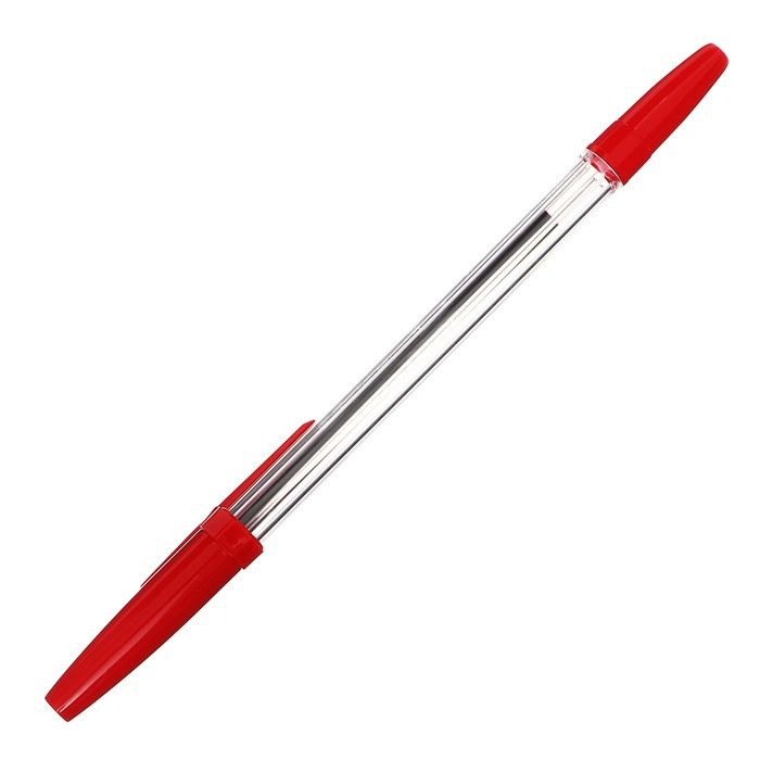 Ручка шариковая 1.0 мм, стержень красный, СТАММ "Оптима", цвет корпуса красный, 50 штук  #1