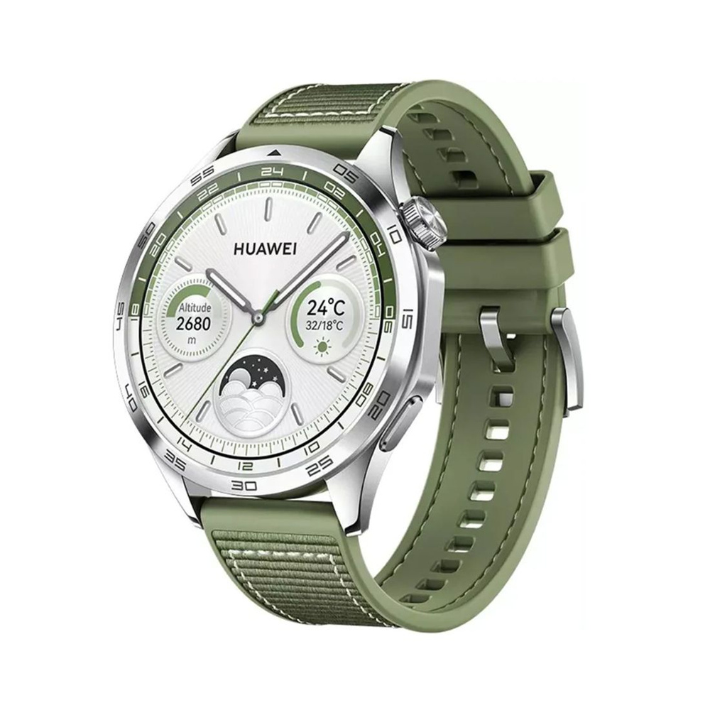 HUAWEI Умные часы Смарт часы Huawei Watch GT 4 PNX-B19 46mm Green Woven Strap #1