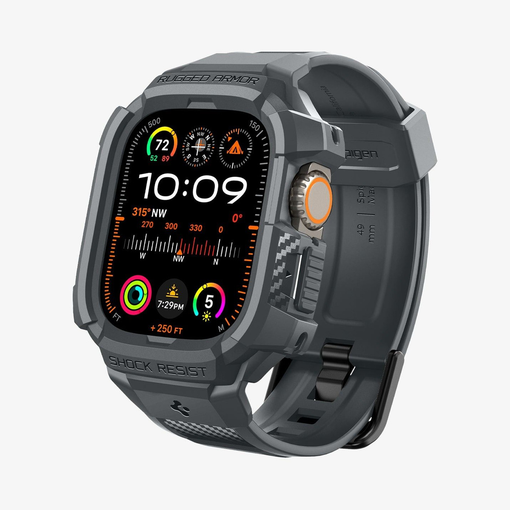 Чехол с ремешком Spigen на Apple Watch Ultra (49 mm) (ACS07390) Rugged Armor Pro / Спиген для Эпл Вотч #1