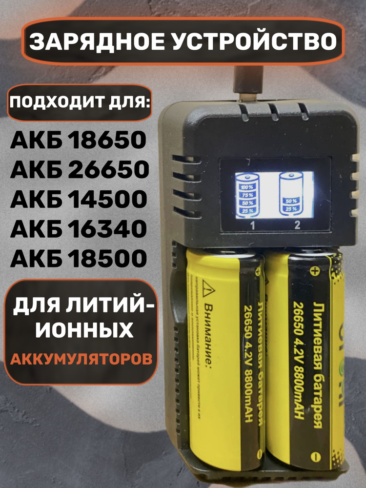 Зарядное устройство для аккумуляторных батареек Р8999, черный  #1