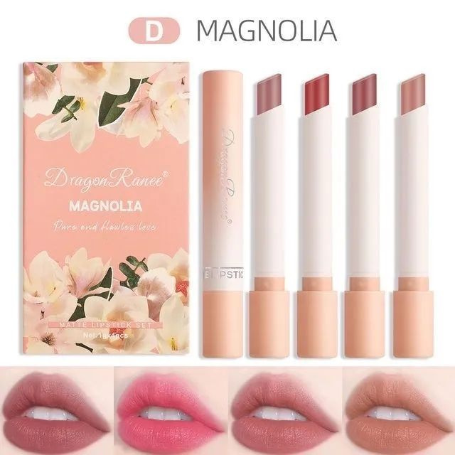 Набор матовых помад для губ Magnolia, Beauty Boom, помада для губ комплект 4 шт.  #1