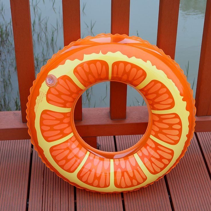 Надувной круг для плавания 70 см Апельсин / пляжный круг #1