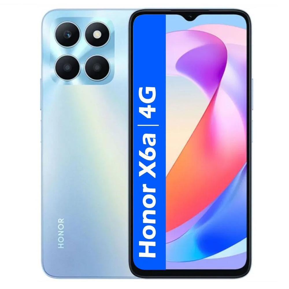 Honor Смартфон X6a 6/128 ГБ, голубой #1