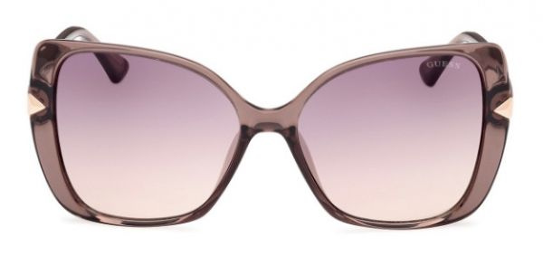 Женские солнцезащитные очки Guess GUS 7820 59Z, цвет: фиолетовый, цвет линзы: бежевый, бабочка, пластик #1