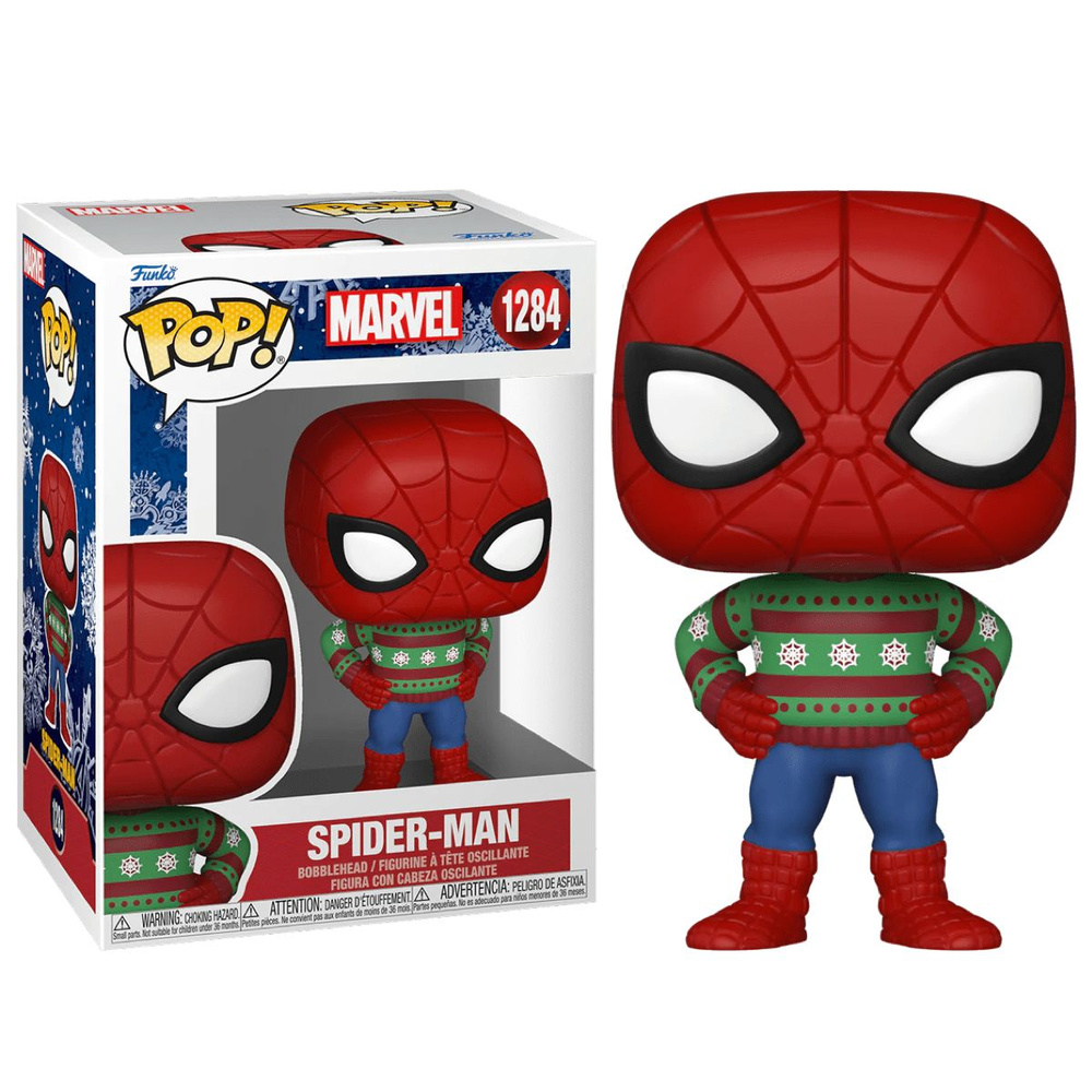 Фигурка Funko Pop! Spider-Man in Ugly Sweater 2023 (Фанко Поп Человек-Паук в свитере)  #1