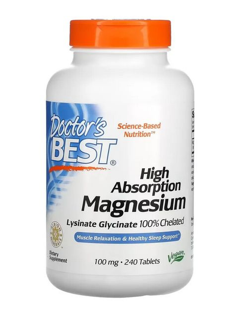 Магний хелат Doctors Best Magnesium 100% Chelated 100 мг 240 таблеток #1