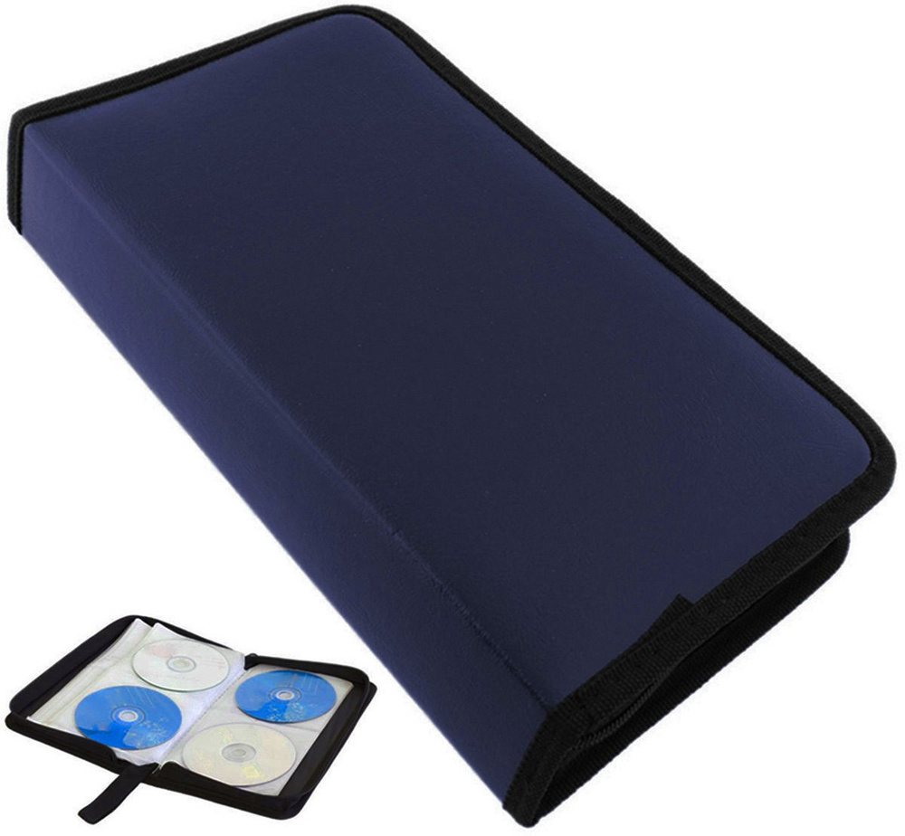 Сумка футляр для хранения дисков 80 слотов синяя #1