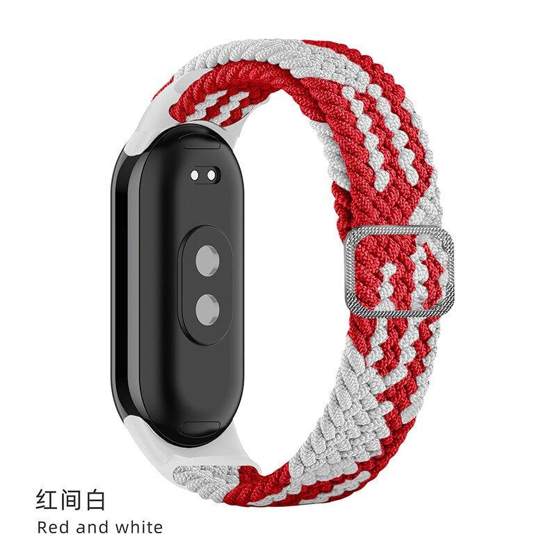 Эластичный ремешок с нейлоновой оплеткой для умных часов Xiaomi Mi band 8 Регулируемый браслет  #1