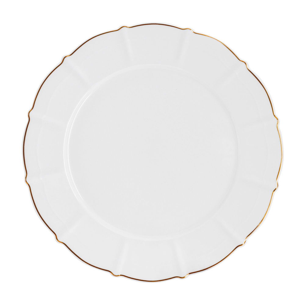 Тарелка обеденная Лотос, 26,5 см, костяной фарфор, Anna Lafarg #1