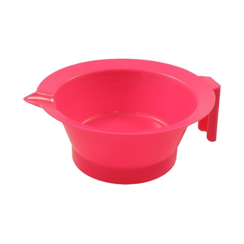 Ванночка для окраски волос LEI Розовая, пластик, с мерной шкалой, 87-137 мм (306002)  #1