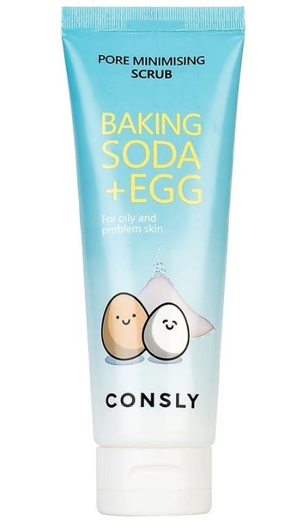 CONSLY Скраб для лица с содой и яичным белком Baking Soda & Egg Pore Minimising Scrub 120 мл  #1