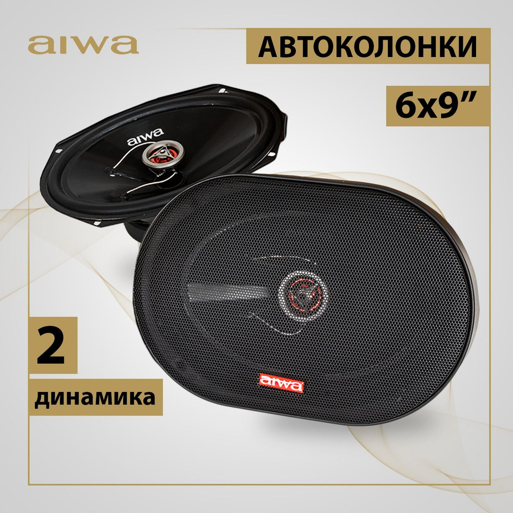 Автомобильные колонки (2 динамика) с сеткой AIWA, акустическая система для  автомобиля 6x9 дюймов (16x23 см), 160x230 мм, диапазон частот 55Гц - 20кГц,  280 Вт - купить по выгодной цене в интернет-магазине OZON, гарантия 6  месяцев (877303817)