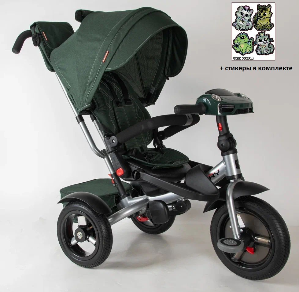 Велосипед трехколесный детский TechTeam Luxury (2024), зеленый #1