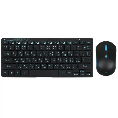 DEXP Комплект мышь + клавиатура беспроводная KM-1006BU, черный  #1