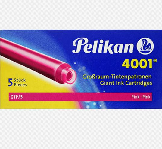 Картриджи для перьевых ручек Pelikan 4001 Pink (Розовый) (в упаковке 5 картриджей формата international #1