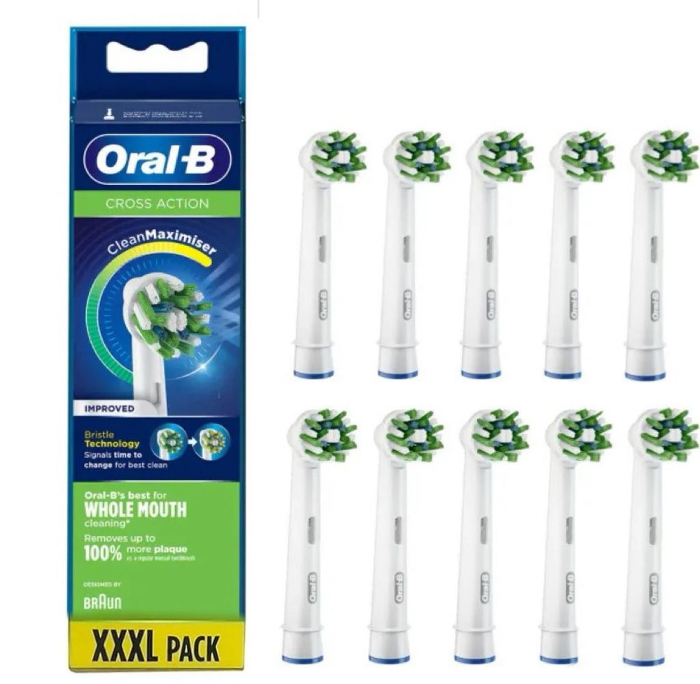 Перезаряжаемая электрическая зубная щетка Oral-B Cross Action, сменный блок 10 EB50RB  #1