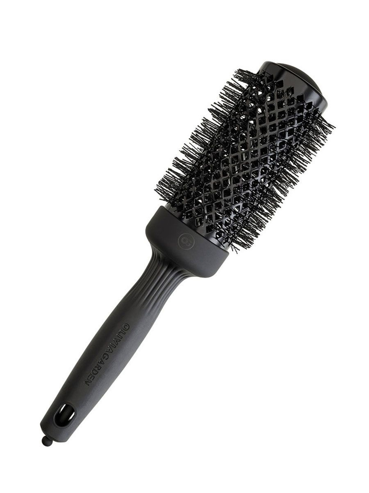 OLIVIA GARDEN Термобрашинг для укладки волос керамический + ион EXPERT BLOWOUT SHINE Wavy Bristles Black #1