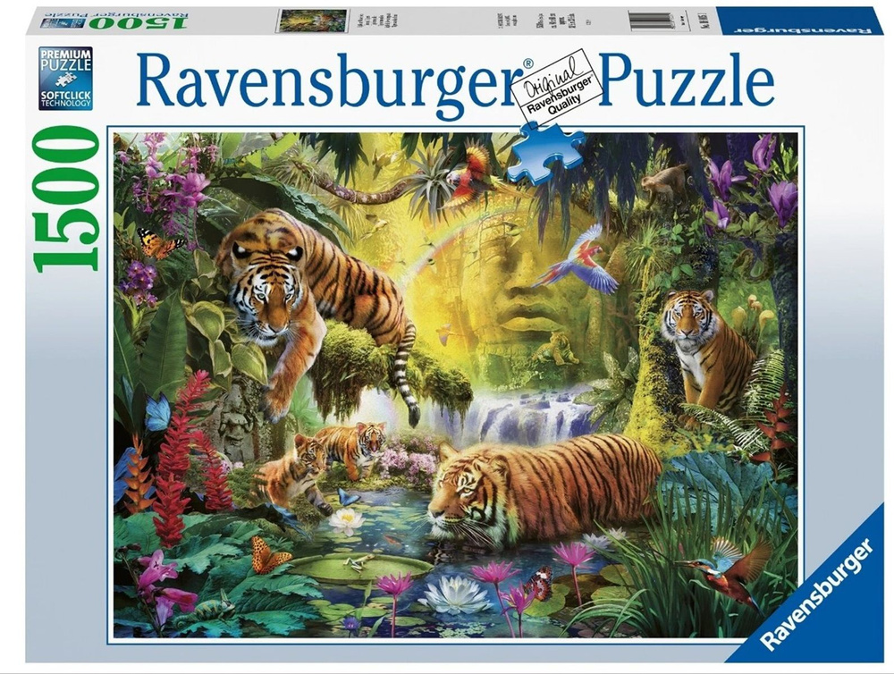 Пазл Ravensburger Спокойные тигры, 1500 дет. 16005 #1