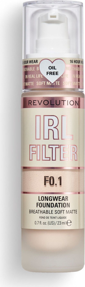 Makeup Revolution / Мейкап Революшн Тональный крем для лица Irl filter longwear foundation жидкий, тон #1