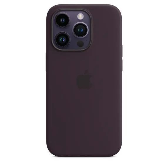 Чехол-накладка для iPhone 14 / Silicone Case MagSafe / Elderberry / Цветная анимация + Защитное стекло #1
