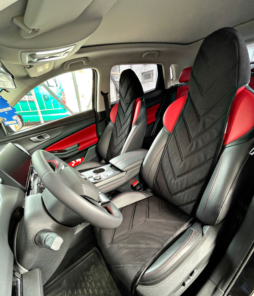 Накидки на передние сиденья автомобиля Changan CS55PLUS / чехлы на сидения Чанган ЦС55+ / автомобильные #1