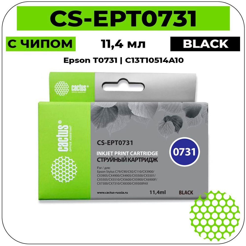 Картридж CS EPT0731 струйный картридж замена Epson T0731 C13T10514A10 11,4 мл, черный  #1