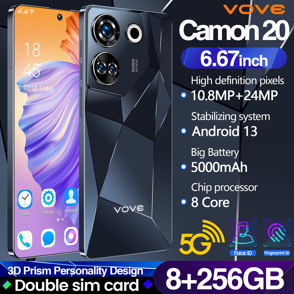 vove Смартфон Camon 20-L CN 8/256 ГБ, черный #1
